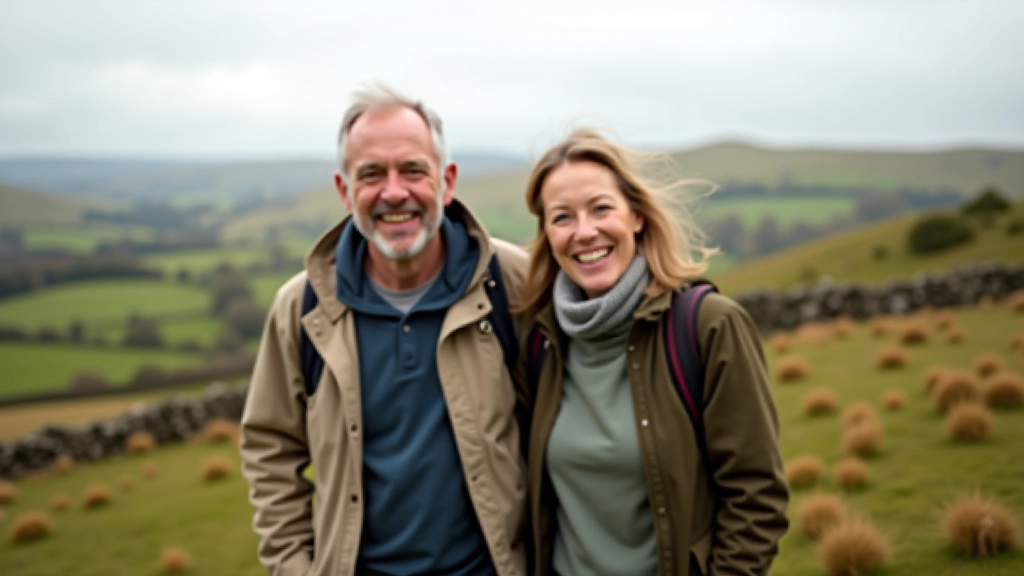 Retired couple enjoying active lifestyle and purpose in nature
